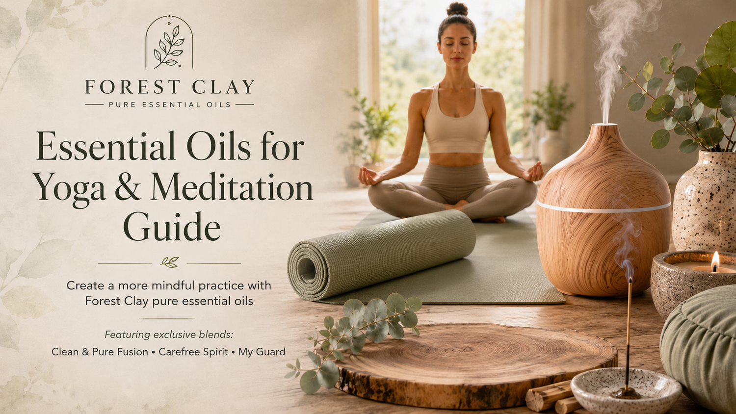 Essential Oils for Yoga & Meditation Guide: Creating a More Mindful Practice With Forest Clay Pure Essential Oils