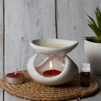 Premium Ceramic Tea Light Diffuser With Lavender Oil