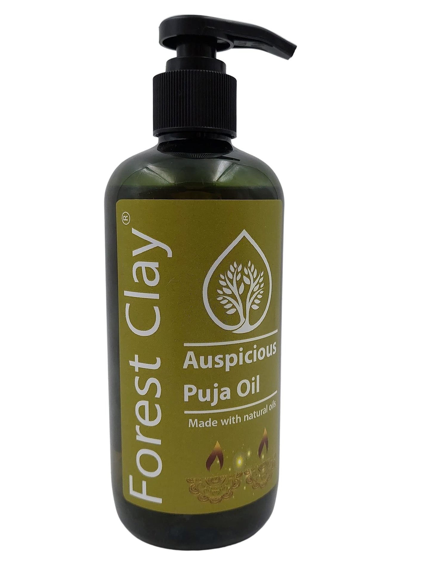 Forest Clay Auspicious Puja Oil 300 ml Bottle With Dispenser Pump