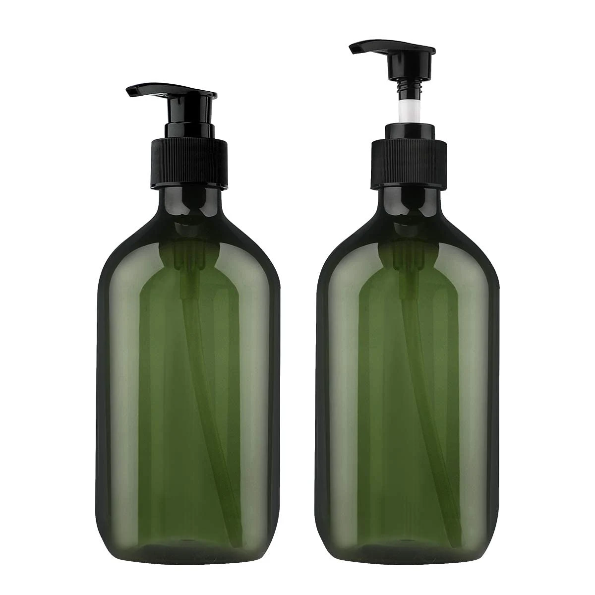 Bouteille Vide Rechargeable Couleur Ambre et Vert Olive