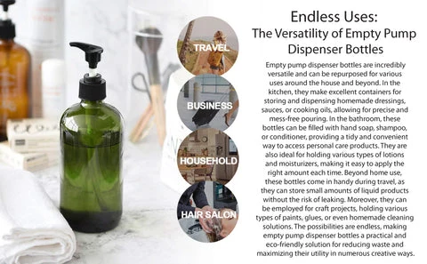 Empty Pump Bottles For Soap, Shampoo, lotions